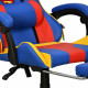 كرسي ألعاب أحترافي من الجلد أزرق × أحمر
