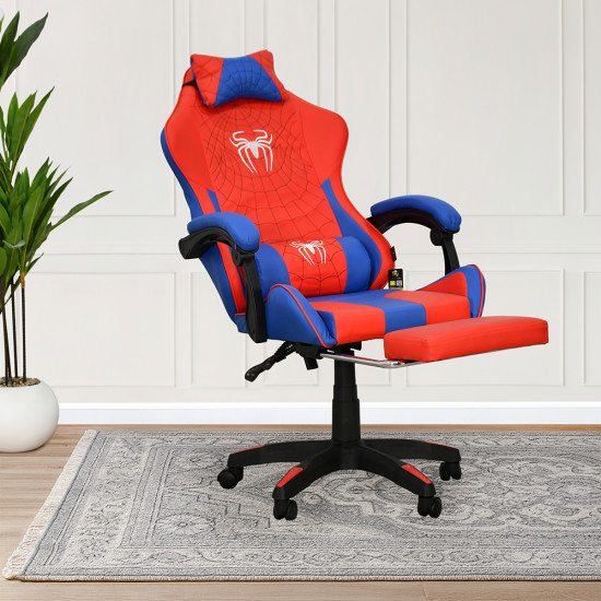 كرسي ألعاب أحترافي من الجلد أحمر × أزرق