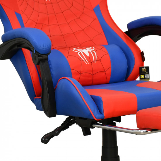 كرسي ألعاب أحترافي من الجلد أحمر × أزرق