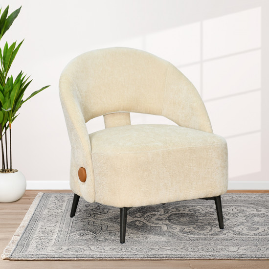 كرسي مفرد عصري قماشي بيج كرسي مفرد عصري قماشي بيج