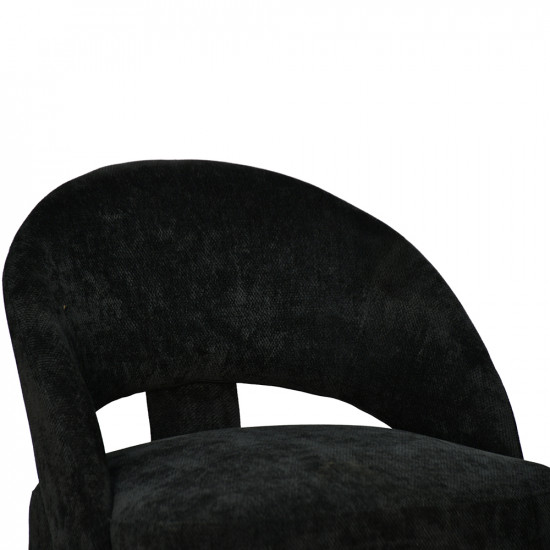 كرسي مفرد عصري قماشي أسود كرسي مفرد عصري قماشي أسود