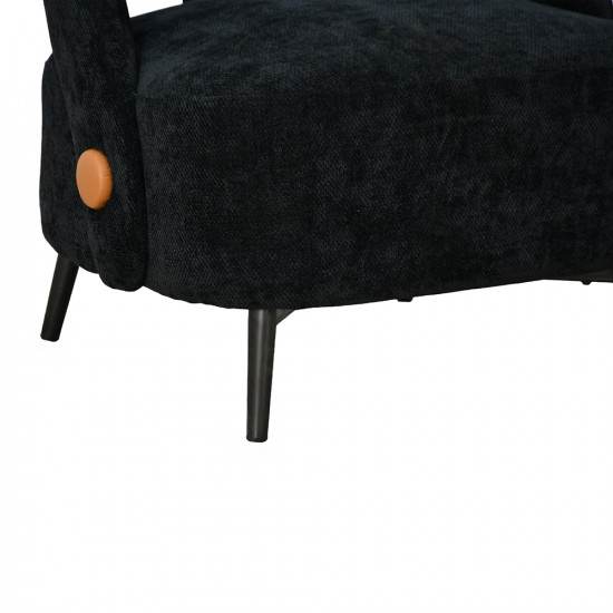 كرسي مفرد عصري قماشي أسود كرسي مفرد عصري قماشي أسود