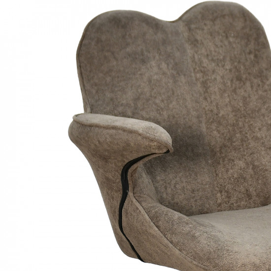 كرسي دوار عصري مع قماش قابل للأزالة كافيه غامق كرسي دوار عصري مع قماش قابل للأزالة كافيه غامق