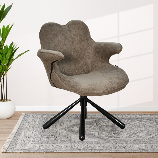 كرسي دوار عصري مع قماش قابل للأزالة كافيه غامق كرسي دوار عصري مع قماش قابل للأزالة كافيه غامق