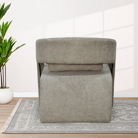 كرسي مفرد عصري من القماش رمادي كرسي مفرد عصري من القماش رمادي