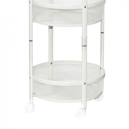 وحدة رفوف متحركة معدنية 3 أدوار أبيض وحدة رفوف متحركة معدنية 3 أدوار أبيض