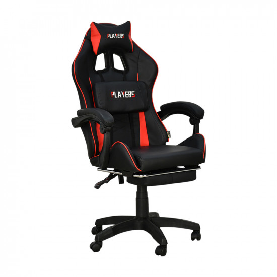 كرسي ألعاب أحترافي من الجلد أحمر × أسود