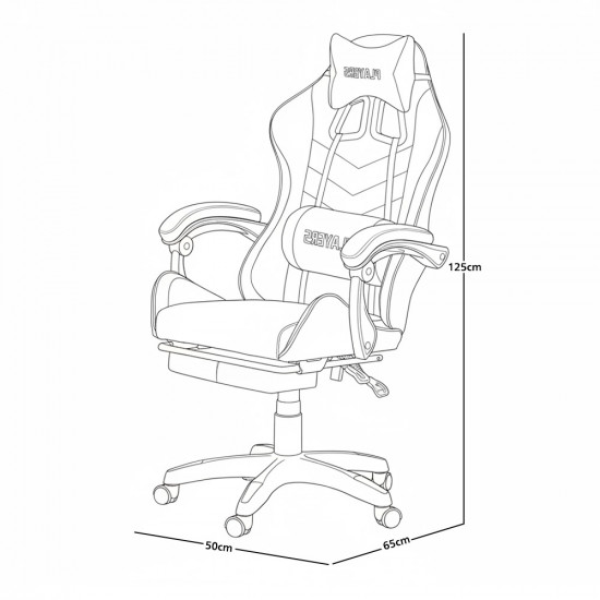 كرسي ألعاب أحترافي مخمل رمادي