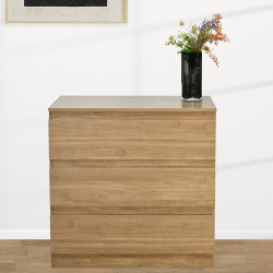 خزانة خشبية مودرن 3 أدراج 80 سم