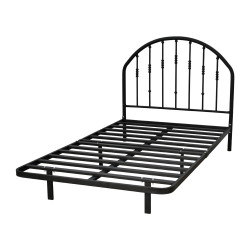 هيكل سرير معدني أسود 120×200 سم