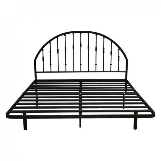 هيكل سرير معدني أسود 180×200 سم