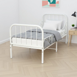 سرير معدني أبيض 80×170 سم سرير معدني أبيض 80×170 سم