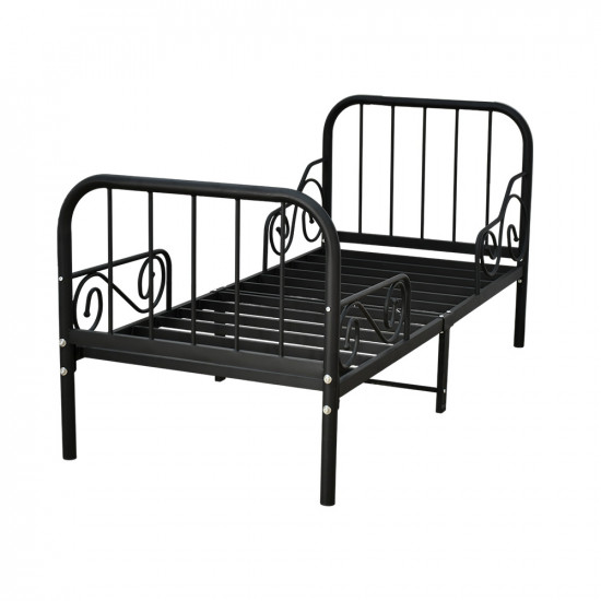 سرير معدني أسود 170X80 سم سرير معدني أسود 170X80 سم