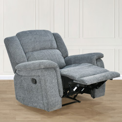 كرسي استرخاء فاخر ثابت قماش رمادي كرسي استرخاء فاخر ثابت قماش رمادي