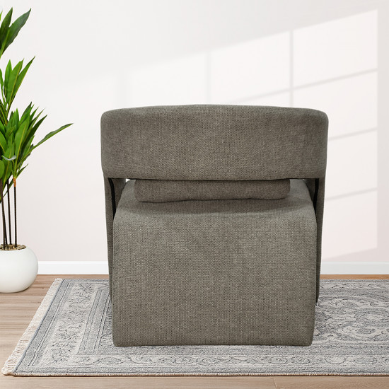 كرسي مفرد عصري من القماش بني كرسي مفرد عصري من القماش بني