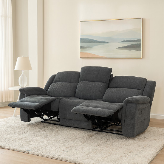 كنبة استرخاء قماش 3 مقاعد قابلة للإمالة كنبة استرخاء قماش 3 مقاعد قابلة للإمالة