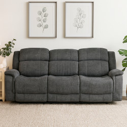 كنبة استرخاء قماش 3 مقاعد قابلة للإمالة