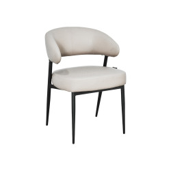 كرسي مفرد مودرن جلد بأرجل معدنية رمادي