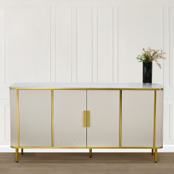 دولاب بوفيه خشب سطح سيراميك 160 سم