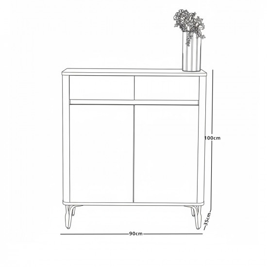 دولاب متعدد الاستخدام خشبي 90 سم