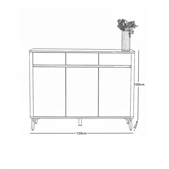 دولاب متعدد الاستخدام خشبي 120 سم