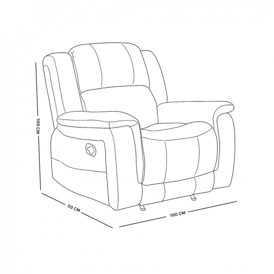كرسي استرخاء فاخر ثابت قماش بيج