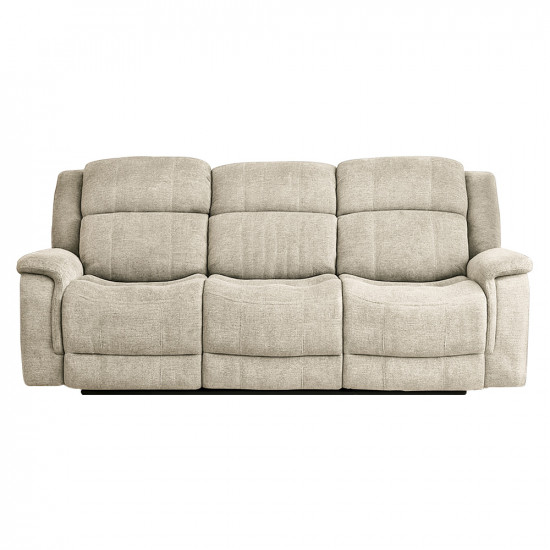 كنبة استرخاء قماش 3 مقاعد قابلة للإمالة بيج كنبة استرخاء قماش 3 مقاعد قابلة للإمالة بيج