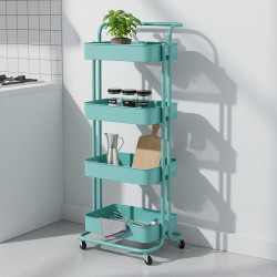 وحدة رفوف متحركة معدنية 4 أدوار تيفاني