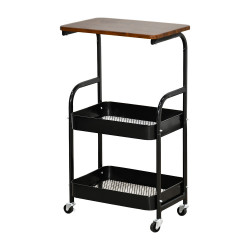وحدة رفوف متحركة 3 أدوار سطح خشبي