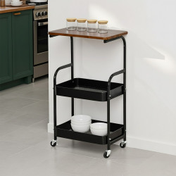 وحدة رفوف متحركة 3 أدوار سطح خشبي