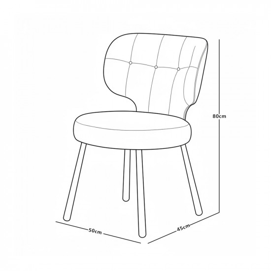 كرسي مفرد جلد بأرجل معدنية بيج كرسي مفرد جلد بأرجل معدنية بيج