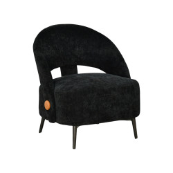 كرسي مفرد فاخر قماشي أسود