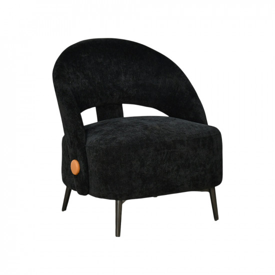 كرسي مفرد عصري قماشي أسود كرسي مفرد عصري قماشي أسود