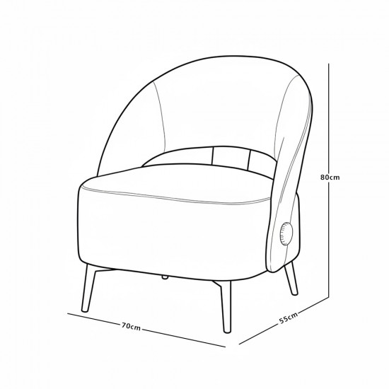 كرسي مفرد عصري قماشي أسود كرسي مفرد عصري قماشي أسود