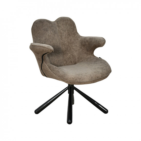 كرسي دوار عصري مع قماش قابل للأزالة كافيه غامق كرسي دوار عصري مع قماش قابل للأزالة كافيه غامق