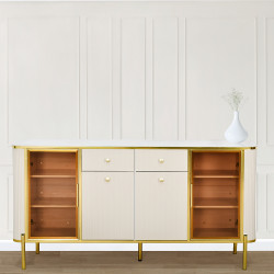 دولاب بوفيه خشب سطح رخامي 160 سم دولاب بوفيه خشب سطح رخامي 160 سم