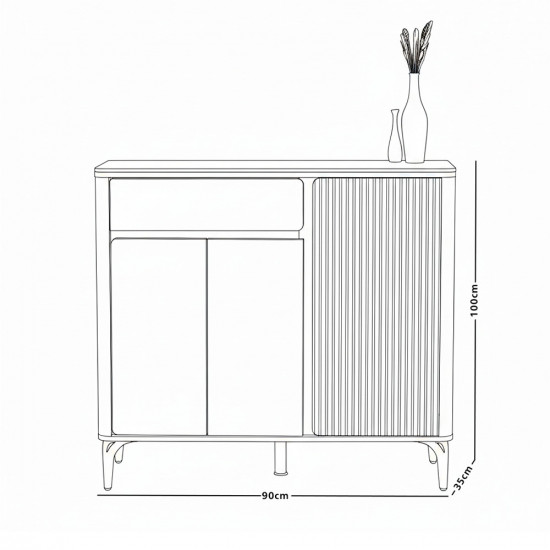 دولاب متعدد الاستخدام سطح رخامي 90 سم