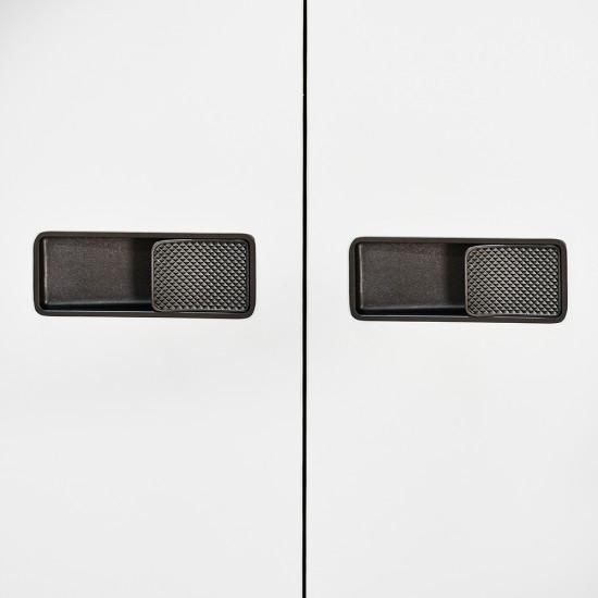 دولاب ملابس خشب 6 باب مع أبواب زجاجية