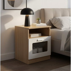 طاولة سرير جانبية مودرن خشبية 