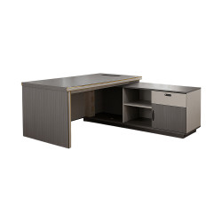 مكتب خشبي تنفيذي مع وحدة تخزين