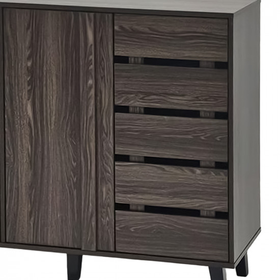 دولاب متعدد الاستخدام خشبي بني غامق 120 سم