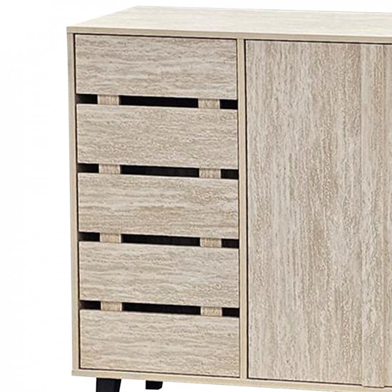 دولاب متعدد الاستخدام خشبي بيج 120 سم