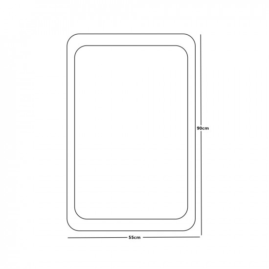 مرآة حائط اطار نحاسي 55×90 سم مرآة حائط اطار نحاسي 55×90 سم