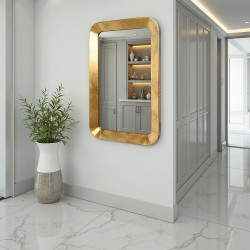 مرآة حائط اطار نحاسي 55×90 سم مرآة حائط اطار نحاسي 55×90 سم