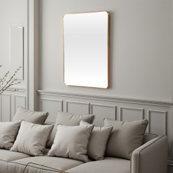 مرآة حائط اطار ذهبي 50×70 سم مرآة حائط اطار ذهبي 50×70 سم