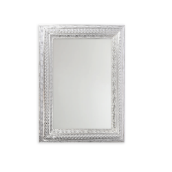 مرآة حائط اطار فضي 85×115 سم مرآة حائط اطار فضي 85×115 سم