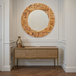 مرآة حائط اطار خشبي مرآة حائط اطار خشبي