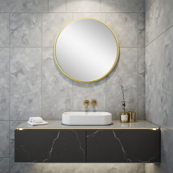 مرآة حائط 80x80 سم بإطار معدن