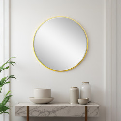 مرآة حائط 90x90 سم بإطار معدن