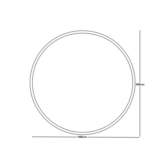 مرآة حائط 100x100 سم بإطار معدن مرآة حائط 100x100 سم بإطار معدن